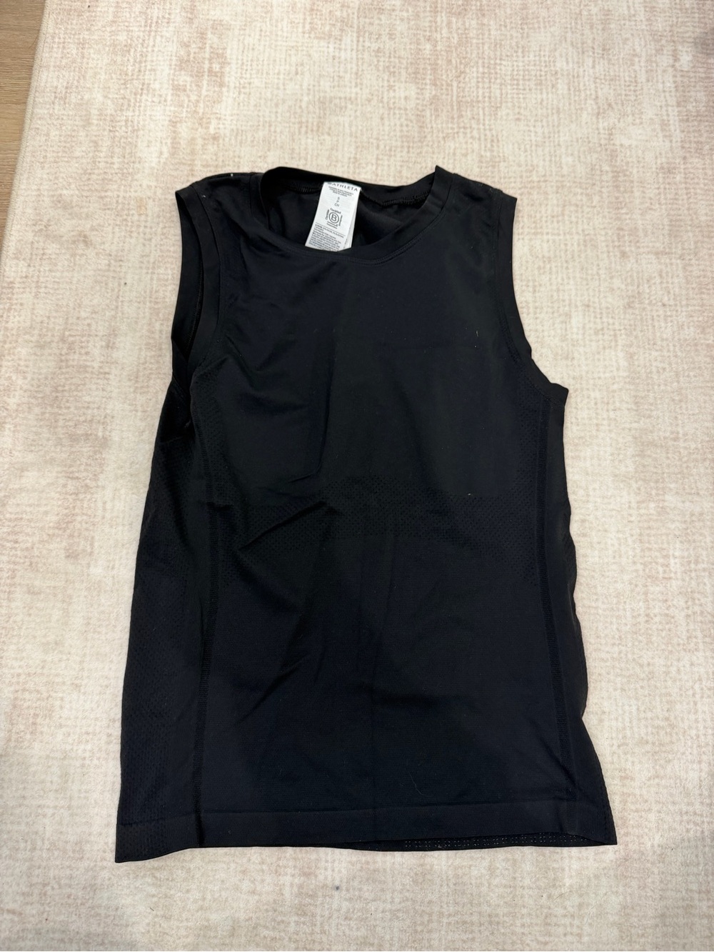 Athleta Black Sleeveless Muscle Tee